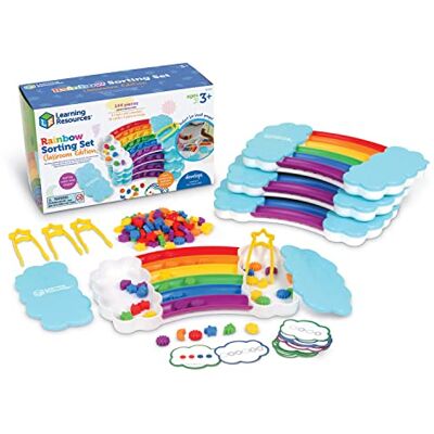 Learning Resources Regenboog sorteerset Schooleditie (4 stuks) Fijne motoriek Sorteren Patronen plaatsen Opteltraining Educatief en educatief speelgoed Sensorische doos 144 Learning Resources Regenboog sorteerset Schooleditie (4 stuks) Fijne motoriek Sorteren Patronen plaatsen Opteltraining Educatief en educatief speelgoed Sensorische doos 144