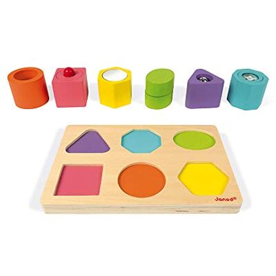 Janod Puzzel met 6 sensorische houten kubussen I Wood Educatief educatief speelgoed Leren van vormen en kleuren Waterverf FSC-gecertificeerd Vanaf 1 jaar, J05332 Janod Puzzel met 6 sensorische houten kubussen I Wood Educatief educatief speelgoed Leren van vormen en kleuren Waterverf FSC-gecertificeerd Vanaf 1 jaar, J05332