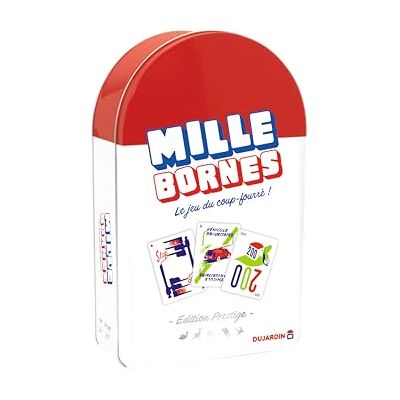 Dujardin – Mille Bornes Prestige, gezelschapsspel, kaartspel, metalen doos, geschenkdoos, bereik de 1000 terminals eerst, om met familie en vrienden te spelen, 2 tot 8 spelers, vanaf 6 jaar Dujardin – Mille Bornes Prestige, gezelschapsspel, kaartspel, metalen doos, geschenkdoos, bereik de 1000 terminals eerst, om met familie en vrienden te spelen, 2 tot 8 spelers, vanaf 6 jaar