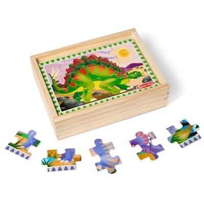 Melissa & Doug Dinosauruspuzzels in een doos Puzzels Houten speelgoed Ontwikkelingsspeelgoed 3+ Cadeau voor jongens en meisjes Melissa & Doug Dinosauruspuzzels in een doos Puzzels Houten speelgoed Ontwikkelingsspeelgoed 3+ Cadeau voor jongens en meisjes