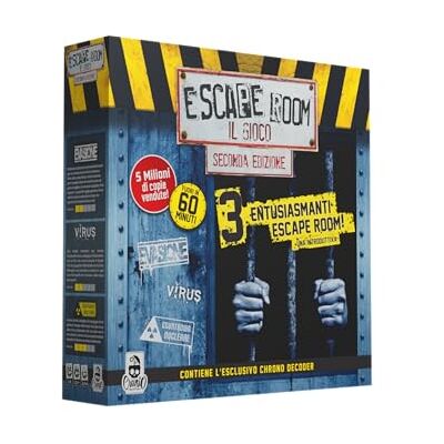 Cranio Creations Escape Room Het spel nieuwe editie, 3 spannende nieuwe avonturen voor de beroemdste tafel-escape room, editie in de Italiaanse taal Cranio Creations Escape Room Het spel nieuwe editie, 3 spannende nieuwe avonturen voor de beroemdste tafel-escape room, editie in de Italiaanse taal