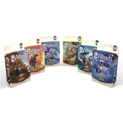 Asmodee Equinox Altered Beyond the Gates 6 Starter Decks Mix: Axiom, Bravos, Lyra, Muna, Ordis, Yzmir Unique Deck Building, Collectible Trading Card Game, Leeftijden 13+ voor 2 spelers, 20-30 Minute Playtime Asmodee Equinox Altered Beyond the Gates 6 Starter Decks Mix: Axiom, Bravos, Lyra, Muna, Ordis, Yzmir Unique Deck Building, Collectible Trading Card Game, Leeftijden 13+ voor 2 spelers, 20-30 Minute Playtime