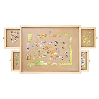 Mediashop Puzzeltafel tot 500 stukjes Met 4 uittrekbare laden Houten puzzelplank Ruimte en orde voor maximaal puzzelplezier Gemakkelijk af te stoffen Grappig spel voor Mediashop Puzzeltafel tot 500 stukjes Met 4 uittrekbare laden Houten puzzelplank Ruimte en orde voor maximaal puzzelplezier Gemakkelijk af te stoffen Grappig spel voor