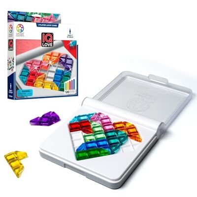 SmartGames IQ Love Logicaspel voor kinderen 7+ – dubbelzijdige puzzel – 120 uitdagingen hart en rechthoek – denkspel hart – educatief speelgoed 7 jaar – cadeau-idee – compact reisformaat SmartGames IQ Love Logicaspel voor kinderen 7+ – dubbelzijdige puzzel – 120 uitdagingen hart en rechthoek – denkspel hart – educatief speelgoed 7 jaar – cadeau-idee – compact reisformaat