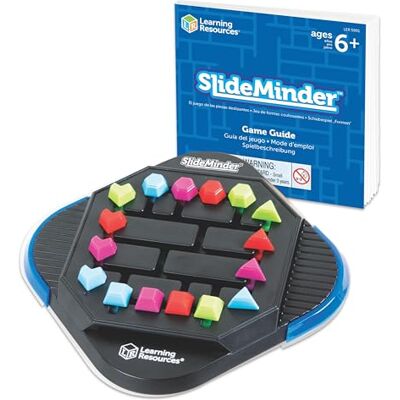 Learning Resources Puzzel SlideMinder, denkspel, glijden, verplaatsen en oplossen van 50 uitdagingen, 1-2 spelers, ontwikkelt kritisch denken, draagbaar spel, kinderen vanaf 6, 7, 8 jaar en Learning Resources Puzzel SlideMinder, denkspel, glijden, verplaatsen en oplossen van 50 uitdagingen, 1-2 spelers, ontwikkelt kritisch denken, draagbaar spel, kinderen vanaf 6, 7, 8 jaar en