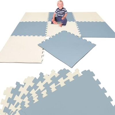 LittleTom 8-delige vloermat voor kinderen, 50 x 50 cm, tegels van EVA-schuim, zacht speeloppervlak voor peuters en jongeren, vierkant, antislip, bekleding voor de kinderkamer LittleTom 8-delige vloermat voor kinderen, 50 x 50 cm, tegels van EVA-schuim, zacht speeloppervlak voor peuters en jongeren, vierkant, antislip, bekleding voor de kinderkamer