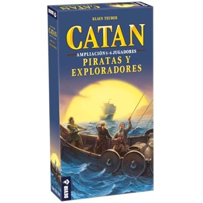 Devir Catan uitbreiding piraten en ontdekkingsreizigers voor 5 tot 6 spelers, gezelschapsspel, bordspel met vrienden, vindingrijkheid, plezier (BGPIR56) Devir Catan uitbreiding piraten en ontdekkingsreizigers voor 5 tot 6 spelers, gezelschapsspel, bordspel met vrienden, vindingrijkheid, plezier (BGPIR56)
