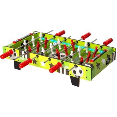 COLORBABY 85438 Tafelvoetbaltafel voor kinderen, met ledlicht, 60 x 32 x 14 cm, 2 spelers, handmarkeringen, robuust hout, bordspellen, tafelvoetbal voor kinderen, vanaf 6 jaar COLORBABY 85438 Tafelvoetbaltafel voor kinderen, met ledlicht, 60 x 32 x 14 cm, 2 spelers, handmarkeringen, robuust hout, bordspellen, tafelvoetbal voor kinderen, vanaf 6 jaar
