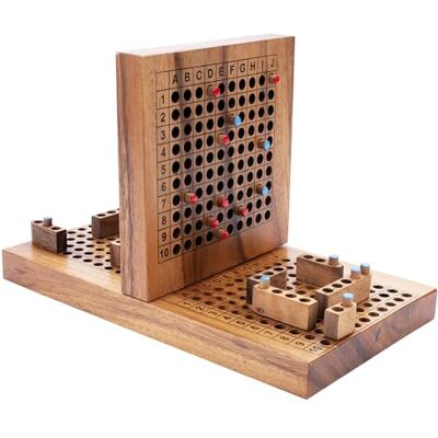 Engelhart 350430 – Zeeslag van hout – strategie – ecologisch bord – familiespel – 2 spelers – traditionele bordspellen van hout Engelhart 350430 – Zeeslag van hout – strategie – ecologisch bord – familiespel – 2 spelers – traditionele bordspellen van hout