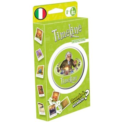 Asmodee Timeline Inventions, Eco Blister, kaartspel, educatief, zakformaat, Italiaanse editie, 8303 Asmodee Timeline Inventions, Eco Blister, kaartspel, educatief, zakformaat, Italiaanse editie, 8303
