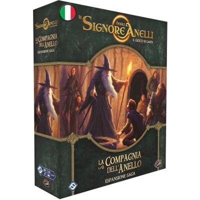 Fantasy Flight Games Asmodee Lord of the Rings, Het kaartspel: The Ring Company Saga uitbreiding, 1-4 spelers, 14+ jaar, editie in het Italiaans Fantasy Flight Games Asmodee Lord of the Rings, Het kaartspel: The Ring Company Saga uitbreiding, 1-4 spelers, 14+ jaar, editie in het Italiaans