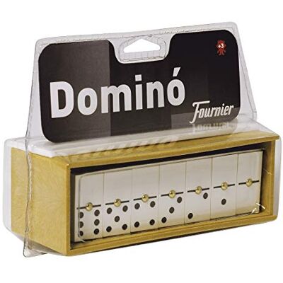 Fournier 521112 Domino ivoor met doos, 4 tot 99 jaar Fournier 521112 Domino ivoor met doos, 4 tot 99 jaar