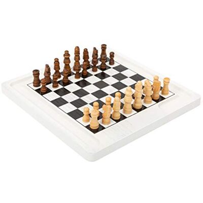 small foot 11395 schaak- en controlebordspel, hout, 2 klassieke games in 1, bordspel small foot 11395 schaak- en controlebordspel, hout, 2 klassieke games in 1, bordspel