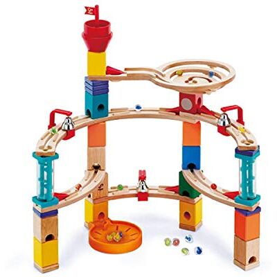 Hape Castle Escape Quadrilla Whirlpool gemarmerd houten bouwsysteem, houten racebaan met eindeloze bouwvariaties, intelligent spel voor slimme gezinnen Hape Castle Escape Quadrilla Whirlpool gemarmerd houten bouwsysteem, houten racebaan met eindeloze bouwvariaties, intelligent spel voor slimme gezinnen