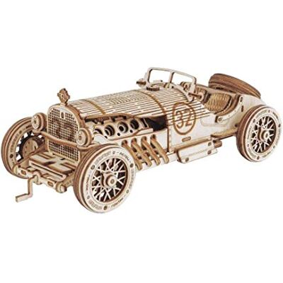 ROBOTIME MC401 Vintage Grand Prix Houten Auto Afmetingen: 22,8 x 15,3 x 1,2 cm Onderdelen: 220 ROBOTIME MC401 Vintage Grand Prix Houten Auto Afmetingen: 22,8 x 15,3 x 1,2 cm Onderdelen: 220