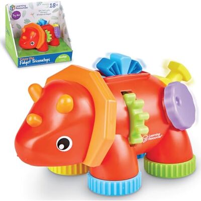 Learning Resources The Fidget Tracy Triceratops om te hanteren, 1 stuk, vanaf 18 maanden, baby, sensorisch voor de vroege kindertijd, fijne motoriek, Montessori-speelgoed, LER9147, meerkleurig, medium Learning Resources The Fidget Tracy Triceratops om te hanteren, 1 stuk, vanaf 18 maanden, baby, sensorisch voor de vroege kindertijd, fijne motoriek, Montessori-speelgoed, LER9147, meerkleurig, medium