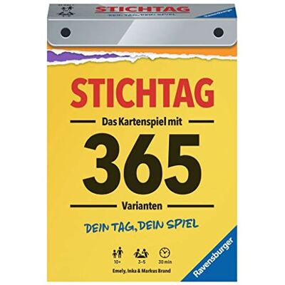 Ravensburger Stichtdag 27047 Jouw dag, je spel Het spannende steekspel met 365 varianten van voor 3 tot 5 spelers vanaf 10 jaar incl. snelstarthandleiding (mogelijk niet beschikbaar in het Nederlands). Je dag je spel Ravensburger Stichtdag 27047 Jouw dag, je spel Het spannende steekspel met 365 varianten van voor 3 tot 5 spelers vanaf 10 jaar incl. snelstarthandleiding (mogelijk niet beschikbaar in het Nederlands). Je dag je spel