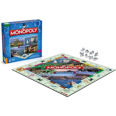Winning Moves Monopoly Normandie in het Frans – bordspel 8+ – gezelschapsspel voor 2 tot 6 spelers – familiespellen in het Frans Winning Moves Monopoly Normandie in het Frans – bordspel 8+ – gezelschapsspel voor 2 tot 6 spelers – familiespellen in het Frans