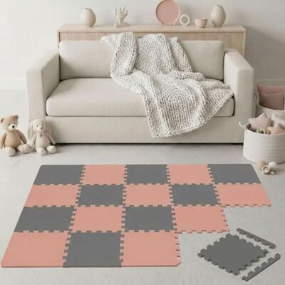 LittleTom Puzzelmat voor kinderen, 18 stuks, TÜV-gecertificeerd, 30 x 30 cm, tegels van EVA-schuim met randen, speeloppervlak om te kruipen, puzzelvierkant, antislip, bekleding voor kinderkamer LittleTom Puzzelmat voor kinderen, 18 stuks, TÜV-gecertificeerd, 30 x 30 cm, tegels van EVA-schuim met randen, speeloppervlak om te kruipen, puzzelvierkant, antislip, bekleding voor kinderkamer