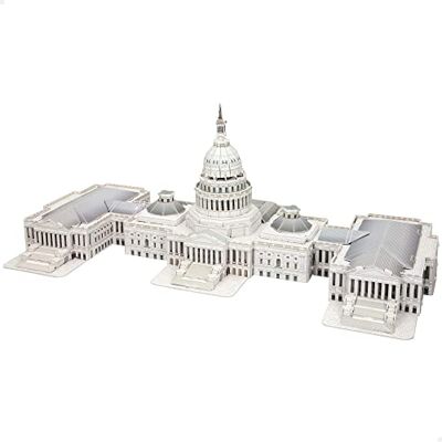 COLORBABY 49660 Capitol 3D-puzzel/modelbouw voor volwassenen en kinderen/bevat 126 stuks/familieplezier COLORBABY 49660 Capitol 3D-puzzel/modelbouw voor volwassenen en kinderen/bevat 126 stuks/familieplezier