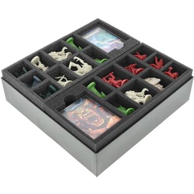 Feldherr schuimset compatibel met HeroQuest (2021): Jungles of Delthrak, inzetstuk voor bordspelbox, bescherming en organisatie voor figuren + accessoires Feldherr schuimset compatibel met HeroQuest (2021): Jungles of Delthrak, inzetstuk voor bordspelbox, bescherming en organisatie voor figuren + accessoires