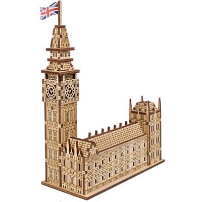 UGEARS Big Ben 3D-puzzel van hout, 3D-puzzel voor volwassenen, modelbouwset, knutselset, mechanische puzzel UGEARS Big Ben 3D-puzzel van hout, 3D-puzzel voor volwassenen, modelbouwset, knutselset, mechanische puzzel