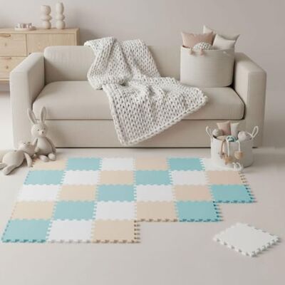 LittleTom 27-delige vloermat voor baby's vanaf de eerste maand – 30 x 30 cm – tegels van EVA-schuim – zacht speeloppervlak om te ontwaken – vierkante antislip puzzel – bekleding voor de kinderkamer LittleTom 27-delige vloermat voor baby's vanaf de eerste maand – 30 x 30 cm – tegels van EVA-schuim – zacht speeloppervlak om te ontwaken – vierkante antislip puzzel – bekleding voor de kinderkamer
