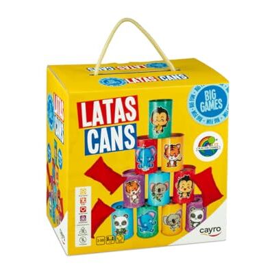 Cayro Blikken Werpspel voor blikjes en tassen Sloop de toren Kinderspel Verjaardagscadeau Leuk Van 3 tot 99 jaar + 2 spelers Cayro Blikken Werpspel voor blikjes en tassen Sloop de toren Kinderspel Verjaardagscadeau Leuk Van 3 tot 99 jaar + 2 spelers