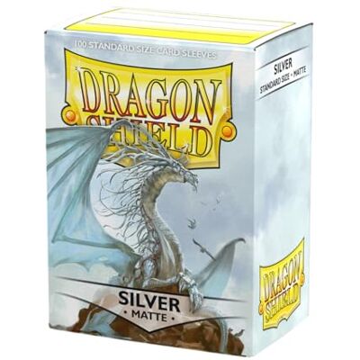 Dragon Matte standaard formaat hoezen 100 stuks zilver Dragon Matte standaard formaat hoezen 100 stuks zilver