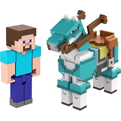 Mattel Minecraft Set van 2 beweegbare figuren en speelgoed om te creëren, te verkennen en te overleven, authentieke pixeldetails, om te verzamelen, speelgoed voor kinderen, vanaf 6 jaar, HDV39 Mattel Minecraft Set van 2 beweegbare figuren en speelgoed om te creëren, te verkennen en te overleven, authentieke pixeldetails, om te verzamelen, speelgoed voor kinderen, vanaf 6 jaar, HDV39