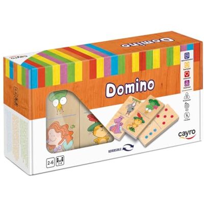 Cayro Dominostenen voor kinderen vanaf 2 jaar Houten dominostenen Houten onderdelen met kindertekeningen Educatief spel Cognitieve ontwikkeling Observatie- en logicaspel Cayro Dominostenen voor kinderen vanaf 2 jaar Houten dominostenen Houten onderdelen met kindertekeningen Educatief spel Cognitieve ontwikkeling Observatie- en logicaspel