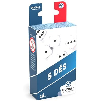La Ducale Set van 5 dobbelstenen 18 mm – Yams spel – reisspel La Ducale Set van 5 dobbelstenen 18 mm – Yams spel – reisspel