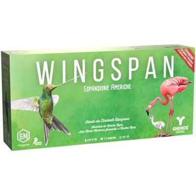 Ghenos Games Wingspan Amerika competitief bordspel voor volwassenen en jongeren vanaf 14 jaar 1-5 spelers 40-70 minuten Italiaanse editie (uitbreiding) Ghenos Games Wingspan Amerika competitief bordspel voor volwassenen en jongeren vanaf 14 jaar 1-5 spelers 40-70 minuten Italiaanse editie (uitbreiding)