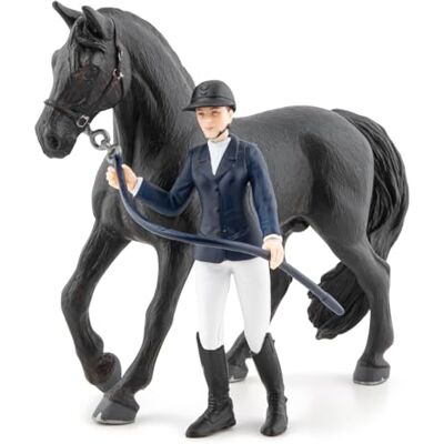 Papo Handgeschilderde figuur Penelope and Blacky Equestrian World Collectible for Children Boys and Girls Leeftijden 3 en Up Papo Handgeschilderde figuur Penelope and Blacky Equestrian World Collectible for Children Boys and Girls Leeftijden 3 en Up