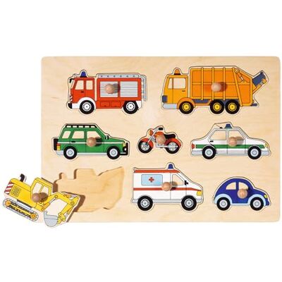 Goki Steckpuzzel Verkehrsmittel (houten puzzel) Goki Steckpuzzel Verkehrsmittel (houten puzzel)