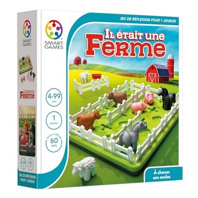 SmartGames Het was een boerderij, denkspel en puzzel voor kinderen, 60 uitdagingen, solospeler, educatief spel boerderij, logische dierenpuzzel, ontwikkelt aanpassingsvermogen en planning, vanaf 4 jaar SmartGames Het was een boerderij, denkspel en puzzel voor kinderen, 60 uitdagingen, solospeler, educatief spel boerderij, logische dierenpuzzel, ontwikkelt aanpassingsvermogen en planning, vanaf 4 jaar
