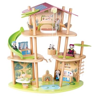 Hape Green Planet Explorers het huis van bamboe van de panda's Hape Green Planet Explorers het huis van bamboe van de panda's