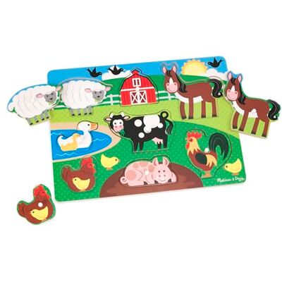 Melissa & Doug Houten speelgoed Boerderijdieren geperforeerde borden voor kinderen, educatief speelgoed voor meisjes en jongens vanaf 2 jaar, houten puzzels voor kinderen van 2, 3, 4 jaar Melissa & Doug Houten speelgoed Boerderijdieren geperforeerde borden voor kinderen, educatief speelgoed voor meisjes en jongens vanaf 2 jaar, houten puzzels voor kinderen van 2, 3, 4 jaar