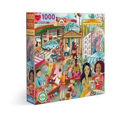 eeBoo Life Volwassen 1000 stukjes over de stad Berlijn puzzel van gerecycled karton, PZTBRL, meerkleurig eeBoo Life Volwassen 1000 stukjes over de stad Berlijn puzzel van gerecycled karton, PZTBRL, meerkleurig