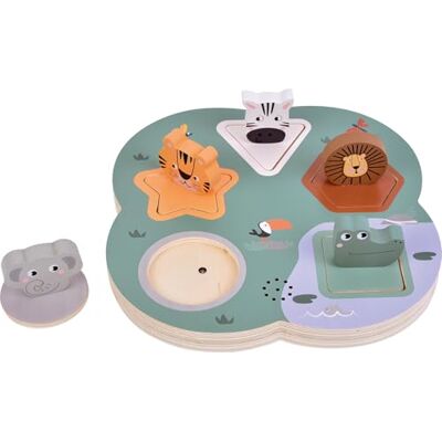 small foot 3D Animal Sounds "Safari" puzzelset gemaakt van FSC 100% gecertificeerd hout, houten puzzel met 5 dieren, educatief speelgoed met geluidseffecten, voor peuters vanaf 1 jaar, 12756 small foot 3D Animal Sounds "Safari" puzzelset gemaakt van FSC 100% gecertificeerd hout, houten puzzel met 5 dieren, educatief speelgoed met geluidseffecten, voor peuters vanaf 1 jaar, 12756