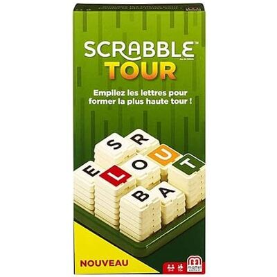 Mattel Scrabble Tour gezelschapsspel en letters, Franse versie, GCW08, meerkleurig Mattel Scrabble Tour gezelschapsspel en letters, Franse versie, GCW08, meerkleurig