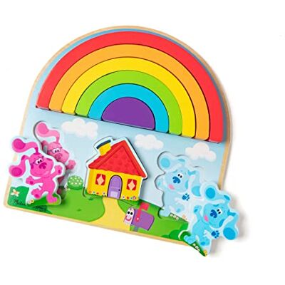 Melissa & Doug Blues Clues & You Wooden Rainbow Stacking Puzzel Melissa & Doug Blues Clues & You Wooden Rainbow Stacking Puzzel