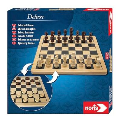 noris Deluxe Holz Schach & Dame (spel) noris Deluxe Holz Schach & Dame (spel)