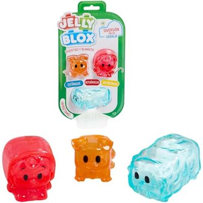 Bizak Jelly Blox 64552942-2 sensorisch spel met 3 zachte en kleurrijke figuren, bevat 1 boer en 2 dieren, elastisch speelgoed om te knijpen en uit te rekken, vanaf 2 jaar Bizak Jelly Blox 64552942-2 sensorisch spel met 3 zachte en kleurrijke figuren, bevat 1 boer en 2 dieren, elastisch speelgoed om te knijpen en uit te rekken, vanaf 2 jaar