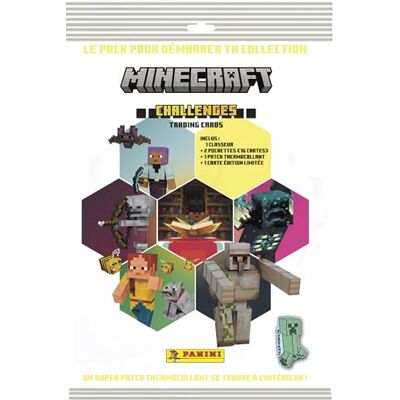 Panini Minecraft Trading Cards 4 Challenges Starter Pack 1 map + 2 hoezen + 1 patch + 1 kaart gelimiteerde editie Panini Minecraft Trading Cards 4 Challenges Starter Pack 1 map + 2 hoezen + 1 patch + 1 kaart gelimiteerde editie