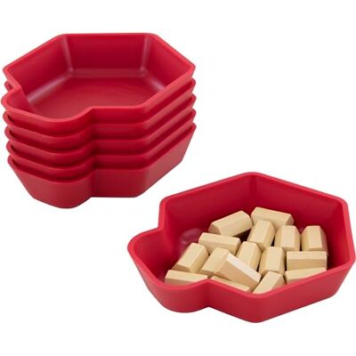 Feldherr SHELL Chipskommen – 6 kleurrijke chipsborden voor bordspelaccessoires, chips, meeples en andere kleine voorwerpen, kleur: kersenrood Feldherr SHELL Chipskommen – 6 kleurrijke chipsborden voor bordspelaccessoires, chips, meeples en andere kleine voorwerpen, kleur: kersenrood