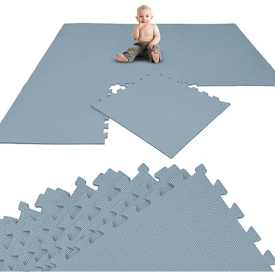 LittleTom 8-delige vloermat voor kinderen, 50 x 50 cm, tegels van EVA-schuim, zacht speeloppervlak voor peuters en jongeren, vierkant, antislip, bekleding voor de kinderkamer LittleTom 8-delige vloermat voor kinderen, 50 x 50 cm, tegels van EVA-schuim, zacht speeloppervlak voor peuters en jongeren, vierkant, antislip, bekleding voor de kinderkamer