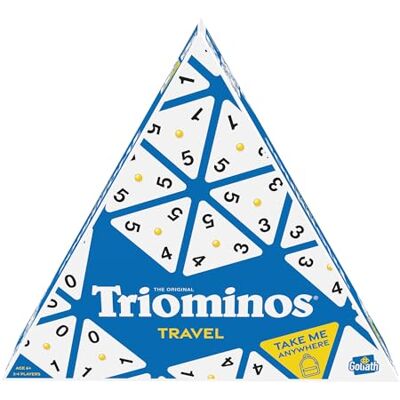 Goliath Triominos Travel, reisformaat, strategisch spel, traditioneel gezelschapsspel om met familie of vrienden te spelen, van 2 tot 4 spelers, vanaf 6 jaar Goliath Triominos Travel, reisformaat, strategisch spel, traditioneel gezelschapsspel om met familie of vrienden te spelen, van 2 tot 4 spelers, vanaf 6 jaar
