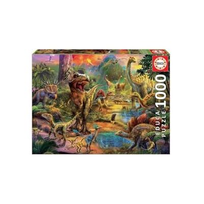 Educa Dinosaurus Land puzzel 1000 stukjes dinosaurus puzzel voor jongeren en volwassenen vanaf 14 jaar (17655) Educa Dinosaurus Land puzzel 1000 stukjes dinosaurus puzzel voor jongeren en volwassenen vanaf 14 jaar (17655)