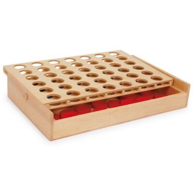 small foot bordspel Vier in een rij op reis, als een reisversie voor reizen in een praktische houten doos, 3460 small foot bordspel Vier in een rij op reis, als een reisversie voor reizen in een praktische houten doos, 3460